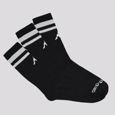 Imagem de Kit Meia Kappa 3 Pares Sport Cano Alto Preta, Único