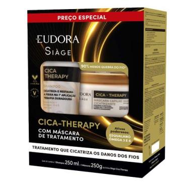 Imagem de Eudora Siage Cica Therapy Kit Shampoo Máscara de Tratamento - Eudora S