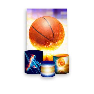 Imagem de Painel De Festa Vertical 1,50 x 2,20 + Trio De Capas Cilindro - Bola d