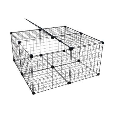 Imagem de Cercado Aramado Gaiola Porquinho da Índia 80x80x40 Cm com Teto e Fundo