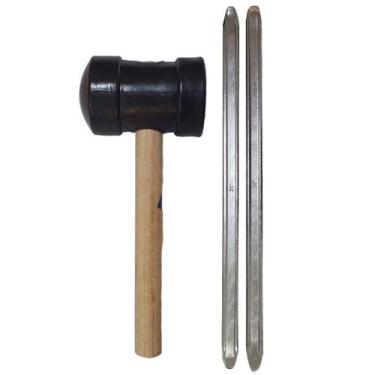 Imagem de Kit Borracheiro C/ 2 Espátula Chata 24pol + Martelo Borracha - ROTTA