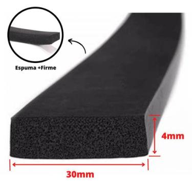 Imagem de Espuma Fita Adesiva Eva Borracha Vedação E=4Mmx10 Mts Preta - Leolud