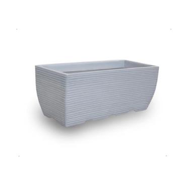 Imagem de Vaso De Planta Jardineira De Polietileno 60X25 Cinza Claro - Foster Pl