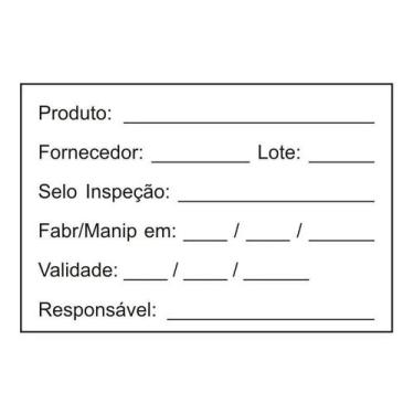 Imagem de Kit com 1000 Etiquetas Alimento Anvisa Vigilância Sanitária - Micro Of