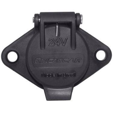 Imagem de Tomada Eletrica Carreta 7 Polos 24V Femea Plastica 001313. - Engatcar