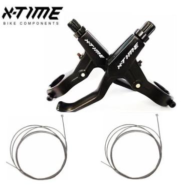Imagem de Conjunto de Manete Bike Mtb Freio V-Brake e a Disco Mecânico Alumínio 