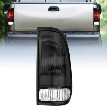 Imagem de Nilight Conjunto de lanterna traseira compatível com Ford F150 1997-1999 1997-1999 1999-2007 Ford Super Duty Smoke Housing Substituição da lâmpada traseira estilo original do lado do passageiro, 2