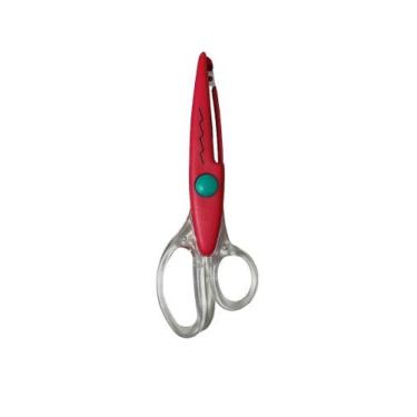 Imagem de Tesoura Escolar de Picotar Corte Zig Zag CIS Cor a Escolha, Rosa