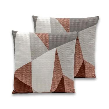 Imagem de Kit 2 Capas de Almofada Piquet Favinho 40x40 C/ Zíper - BEM ME QUER , 