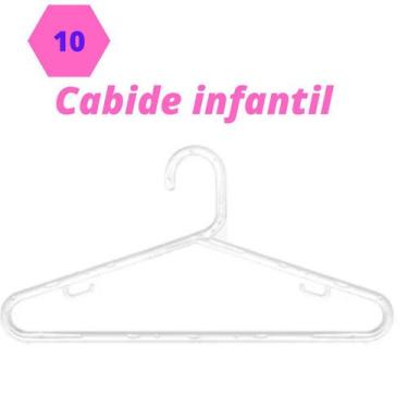 Imagem de 10 Cabide infantil de acrilico transparente de 8mm - TRIPLO-S
