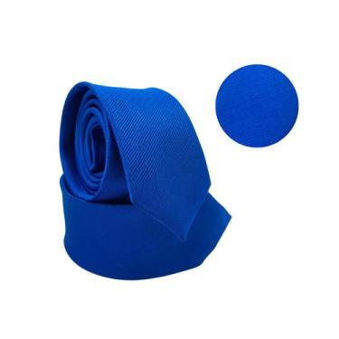 Imagem de Gravata Social Azul Royal Risco Fino Padrinho Evento - Rpires