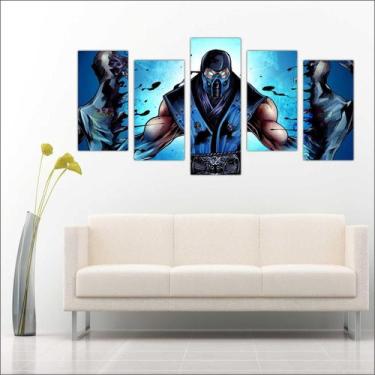 Imagem de Quadro Decorativo Mortal Kombat Games Jogos Decorações Salas 5 peças c