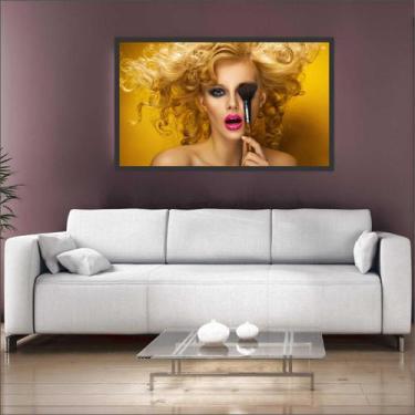 Imagem de Quadro Decorativo Maquiagem Salão De Beleza Fashion Hair Com Moldura 1