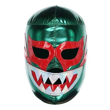 Imagem de THREE MASK Pro-Quality Wrestling Masks | Authentic Lucha Libre Costume - Adult Size | Máscaras de Luchador Made in Mexico (Green)