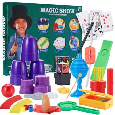 Imagem de ENJOCASES Simple Magic Kit Over 70 Magic Tricks for Kids Ages 6-8, Magic Sets for Kids 10-12 with Magic Wand, Chalice, Coin Disappear,Ideal Magic for Kids Boys Girl
