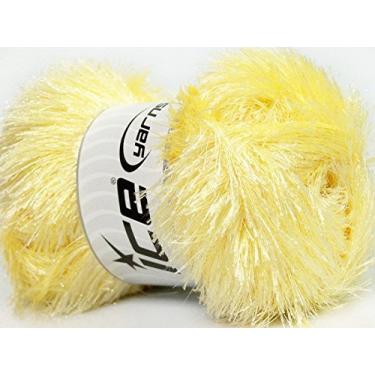 Imagem de Fio de cílios grandes 100 gramas amarelo para bebês Glitz Ice Sparkly Eyelash