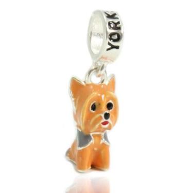 Imagem de Berloque Charms Cachorro Yorkshire York Prata Legitima 925 - Lojas La&
