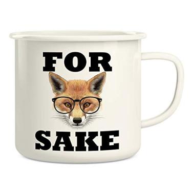 Imagem de Retreez Caneca de café para acampamento de aço inoxidável esmaltada de 473 ml para Fox Sake - engraçada, sarcástica, presentes de aniversário inspiradores para amigos, colegas de trabalho, irmãos, pai