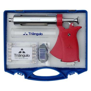 Imagem de Seringa veterinária aut. 50ml completa maleta (cabo: colorido) - TRIAN