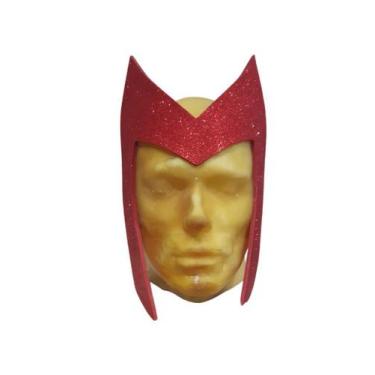 Imagem de Máscara Feiticeira Vermelha Glitter Fantasia Adulto - Lynx