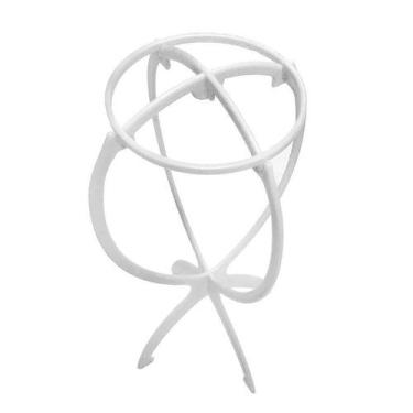 Imagem de Suporte de peruca ajustável dobrável de plástico Branco - Lynx Produçõ