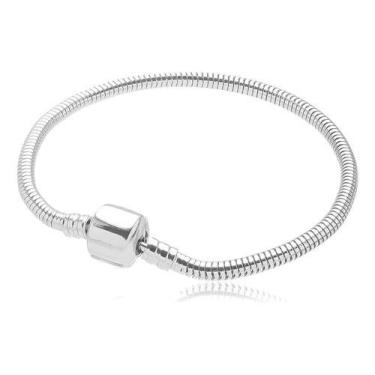 Imagem de Pulseira Feminina Berloque Prata 925 Premium Tradicional - SAVE SEMI J