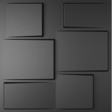 Imagem de 12 Placas 3D - Decoração para Parede - TOKYO 3m² - Ponto 3D, Preta