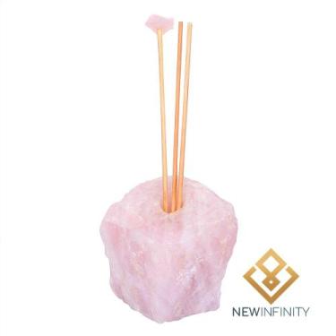 Imagem de Difusor Cristal Quartzo Rosa Pedra Natural Aromaterapia - Infinity, Ro