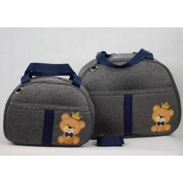 Imagem de Kit de Bolsas Maternidade A PRONTA ENTREGA Menino Menina Térmica Borda