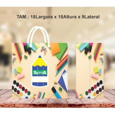 Imagem de Sacola em papel personalizada cores variadas - CASSIA PERSONALIZADOS