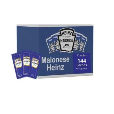 Imagem de Sache Tradicional Heinz Nova Maionese 144 Unidades Lanchonete Condimen