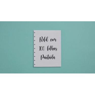 Imagem de Refil Caderno Inteligente Médio Pautado Compatível 90g 100f - Papelari