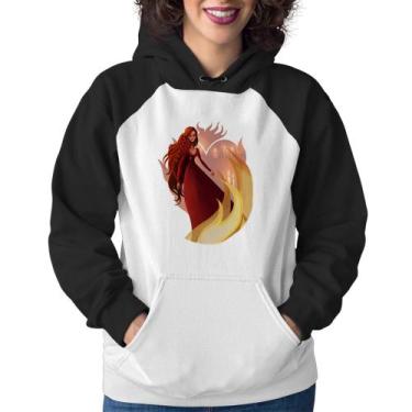 Imagem de Moletom Feminino Melisandre Art - Foca na Moda, Branco, Preto, GG