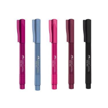 Imagem de Fine Pen 0.4mm Faber-Castell Ponta Fina Kit c/ 5 Cores - Faber Castell