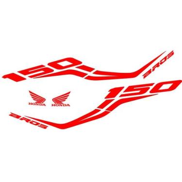 Imagem de Kit Faixas Adesivo Bros 150 - Adesivos Matrix, Vermelho