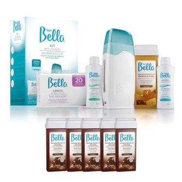 Imagem de Kit para Depilação Roll-on + 5 Refil Cera Negra- Depil Bella