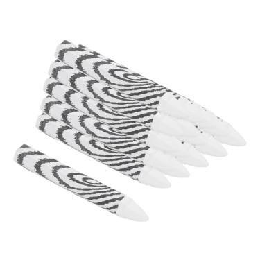 Imagem de PATIKIL Giz de cera para marcação, 16 peças de giz de cera hexagonal de 10,7 x 1,5 cm para madeira, vidro, cerâmica, caixas, pano, pedra, branco