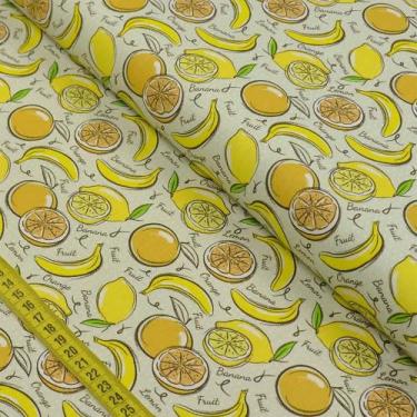 Imagem de Tecido Estampado para Patchwork - Modern Kitchen: Yellow Fruits (0,50x