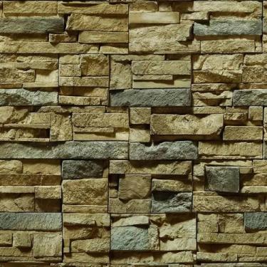 Imagem de Papel De Parede Auto Adesivo Canjiquinha Mosaico Tijolinhos Pedra Natu