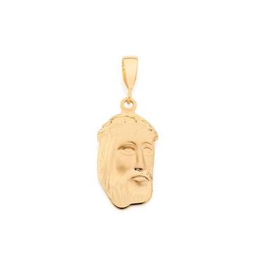 Imagem de Pingente Rommanel Face Cristo Acabamento Folheado 540504, Dourado