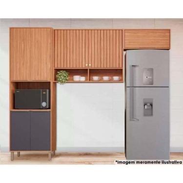 Imagem de Kit Cozinha Modulada 3 Peças Divina (2Aéreos+1Paneleiro) CZ045 Freijo/