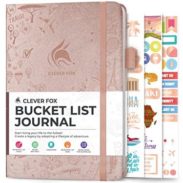 Imagem de Clever Fox Diário de lista de balde – Lista inspiradora e livro de viagem para memórias e aventuras – Caderno motivacional para uso pessoal e casais – A5, 14,8 x 21,3 cm, capa dura (ouro rosa)