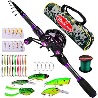 Imagem de BAIKALBASS Combo De Vara De Pesca E Carretel - Vara De Spincast Telescópica De 6,9 Pés Com Combos De Carretel De Arremesso Para Canhotos - Conjunto De Equipamento De Pesca De Robalo De Água Salgada De