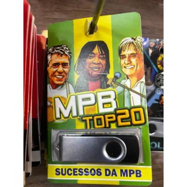Imagem de Pen Drive com Músicas Gravadas, Pendrive Gravado Diversos Gêneros MPB TOP 20