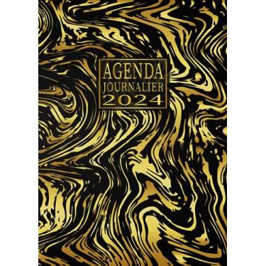 Imagem de Agenda Journalier 2024: Restez Organisé du 1er janvier 2024 au 31 décembre 2024 | Pages de Contacts, Emplois du Temps, Journal de Mots de Passe, Jours Fériés, Anniversaires et Bien Plus Encore !