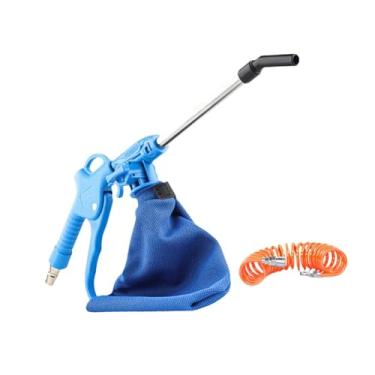 Imagem de Esquirla Ferramenta pneumática de vácuo e de ar Bico de sucção Limpeza doméstica Compressor de ar Soprador Vácuo Ferramenta de limpeza pneumática, com Mangueira Enrolada