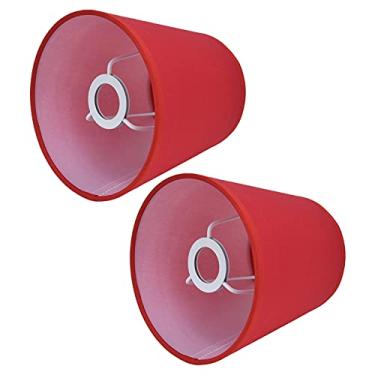 Imagem de Abajur de Tecido Eleg de 2 Peças para Lustre e Abajur E14 - Luz Suave, área Aconchegante, Ideal para Uso Doméstico e Em Hotel (PX16)