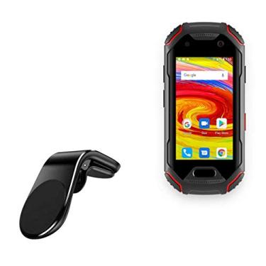 Imagem de BoxWave Suporte de carro compatível com Unihertz Atom - Clipe MagnetoMount, suporte de ímã forte para saída de ar de carro de metal - Preto