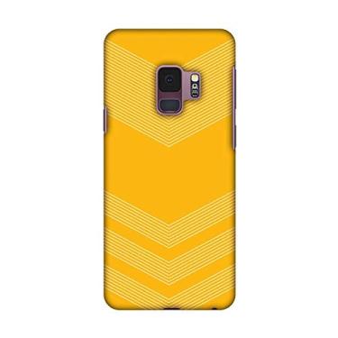 Imagem de AMZER Capa rígida de encaixe slim fit, capa traseira com kit de limpeza de tela para Samsung Galaxy S9 - cor HD, ultraleve - fibra de carbono Redux amarelo cibernético 2