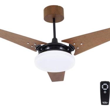 Imagem de Ventilador Teto Controle Remoto 101cm Madeira Wood 127v